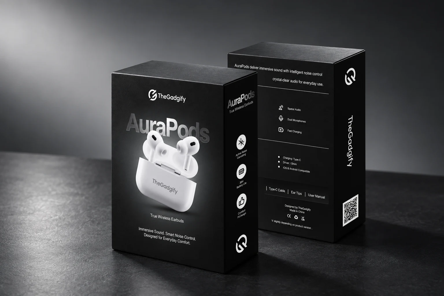 TheGadgify AuraPods — portfolio presentation