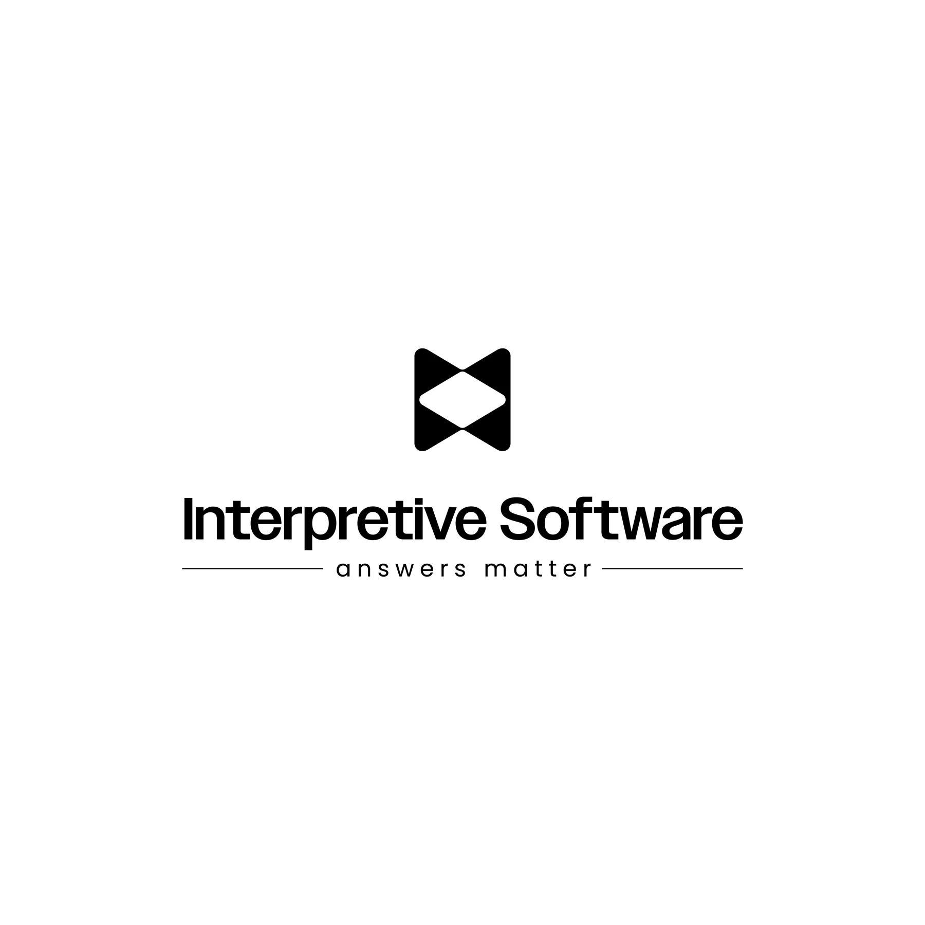 Interpretive Software — Final Logo Vertical Grayscale