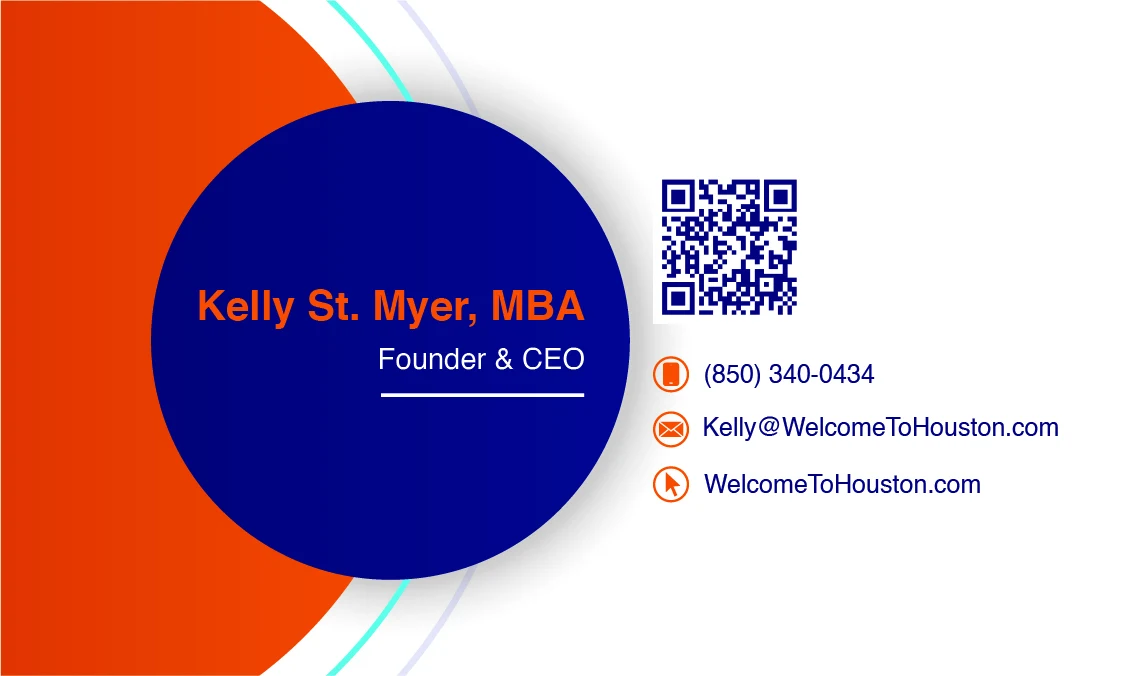 Welcome to Houston — Kelly Business Card Back