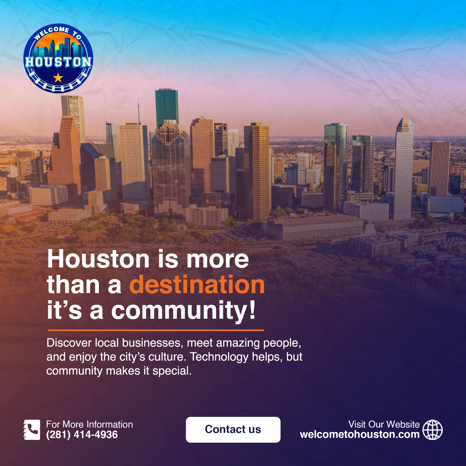 Welcome to Houston — Social media post 03