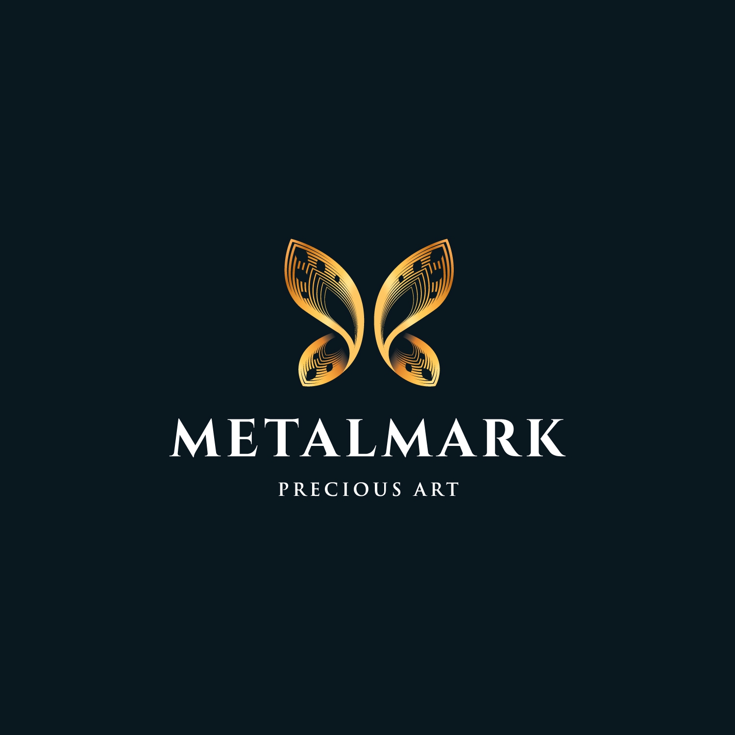 Logo Design: Metalmark - A striking and memorable logo design for Metalmark, combining elegance with industrial elements.